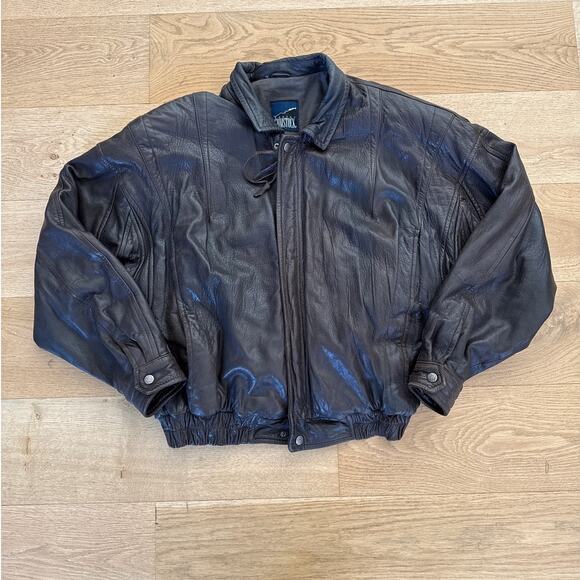 Robert Comstock - Core Genuine Leather Jacket in Brown - Picture 1 of 7